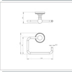 traditional brass toilet roll holder