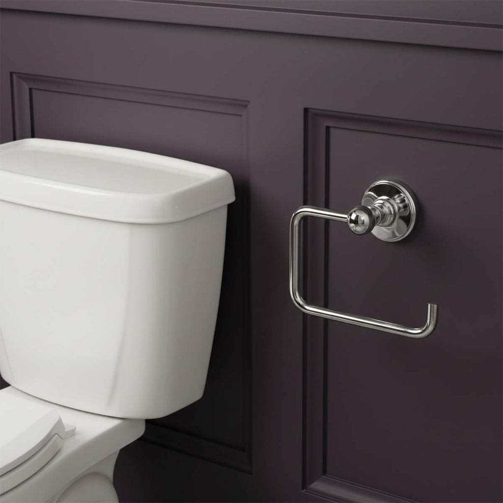 traditional chrome toilet roll holder
