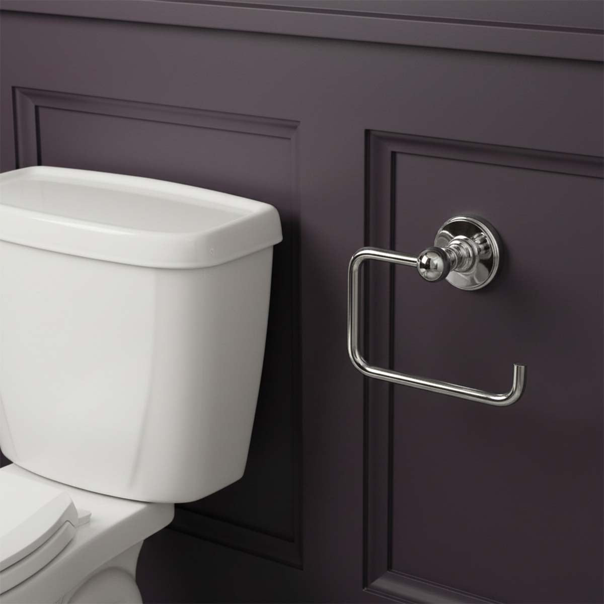 traditional chrome toilet roll holder