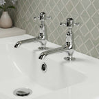 traditional cloakroom pillar taps chrome 