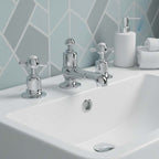 traditional deck mounted 3 hole basin tap
