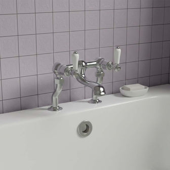 traditional deck mounted bath filler tap - chrome  Main image