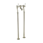 traditional freestanding bath tap with lever handle - brushed nickel