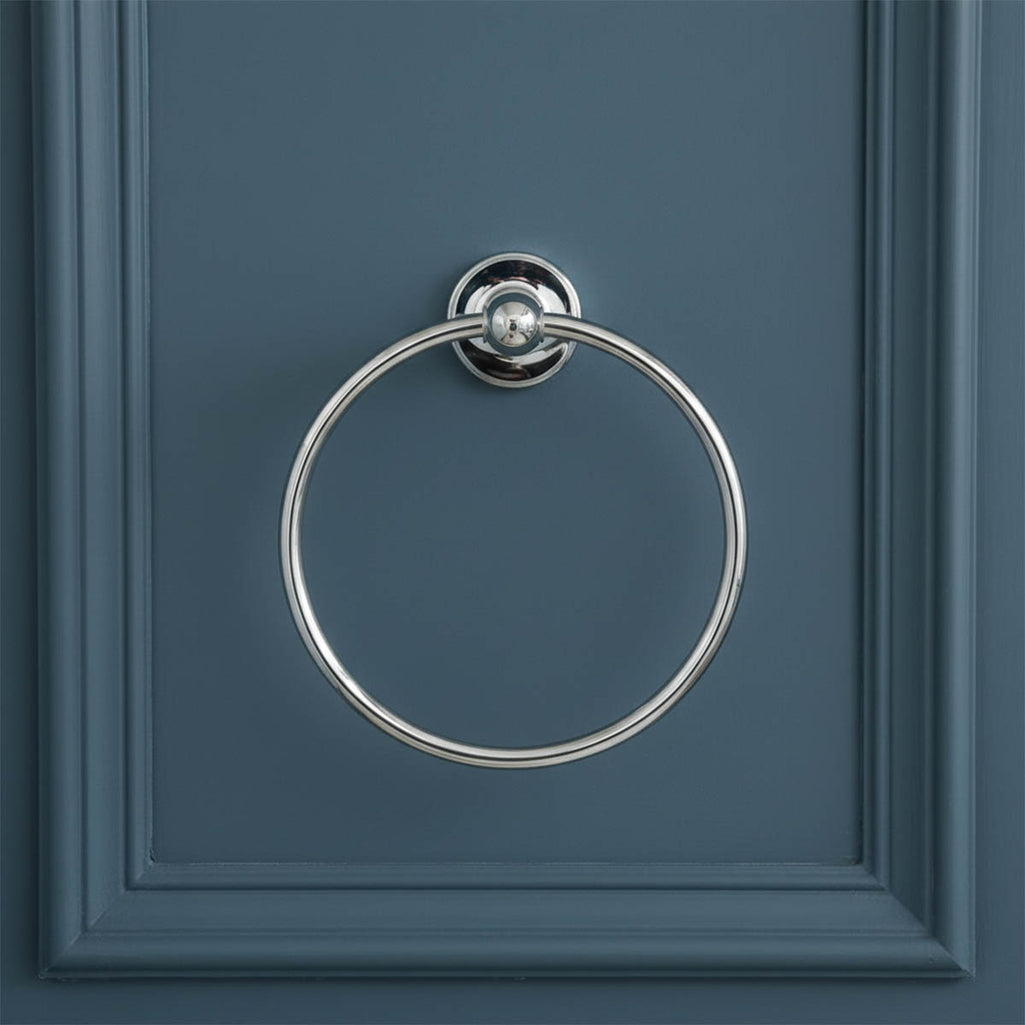 traditional hand towel ring chrome