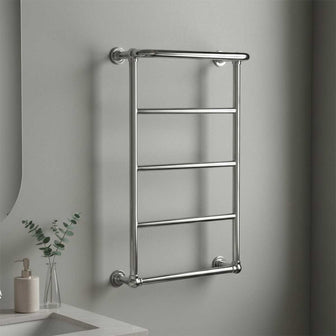 traditional heated towel rail chrome  Main image