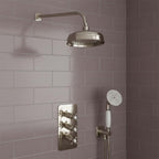 traditional nickel shower head