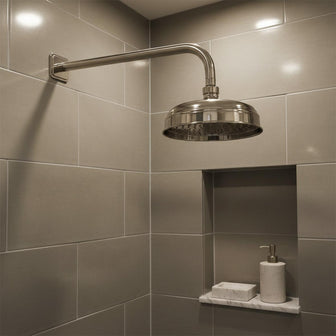 traditional shower head arm brushed nickel Main image