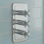 traditional shower valve 3 ways portrait style - chrome 