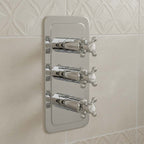 traditional shower valve two outlets - chrome 