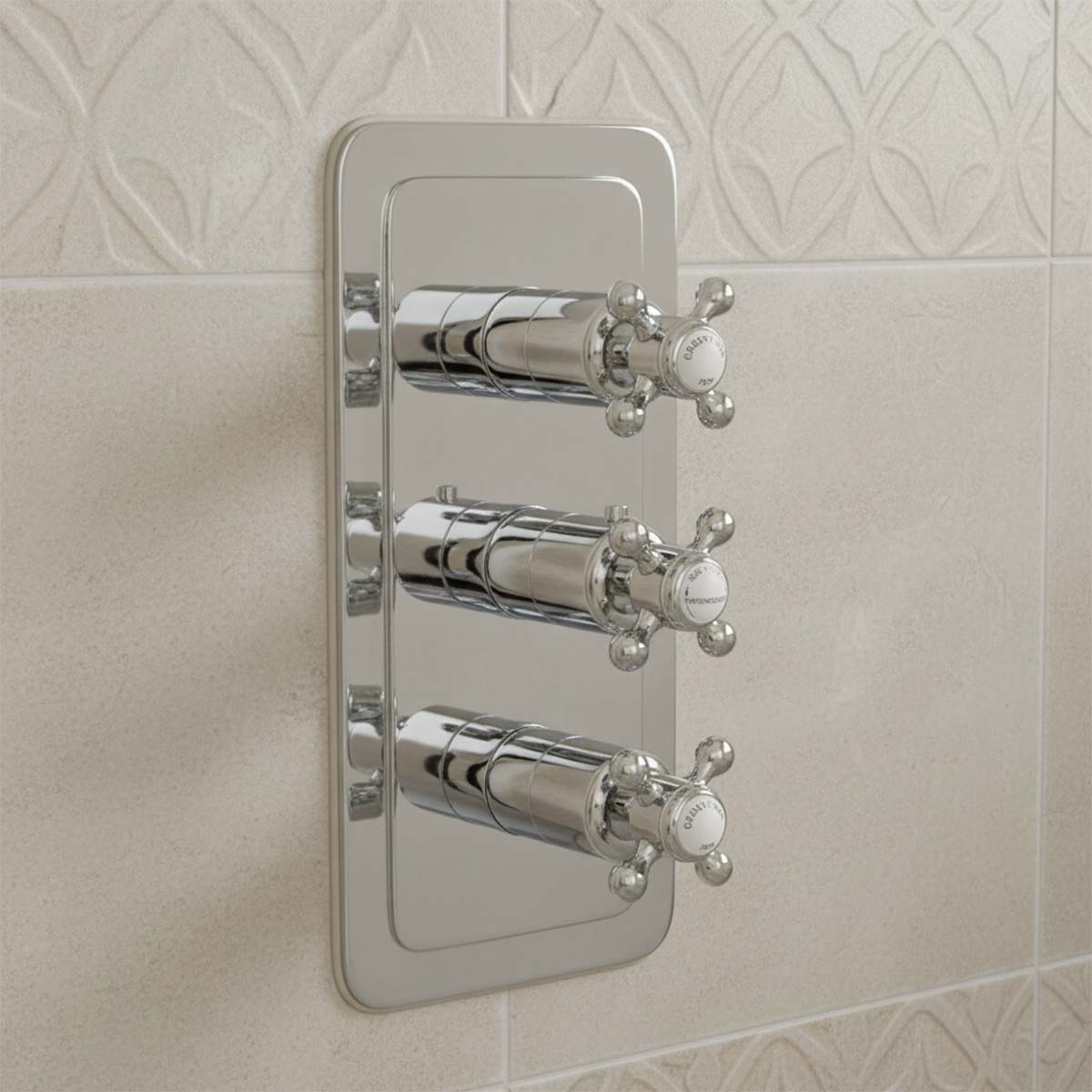 traditional shower valve two outlets - chrome 