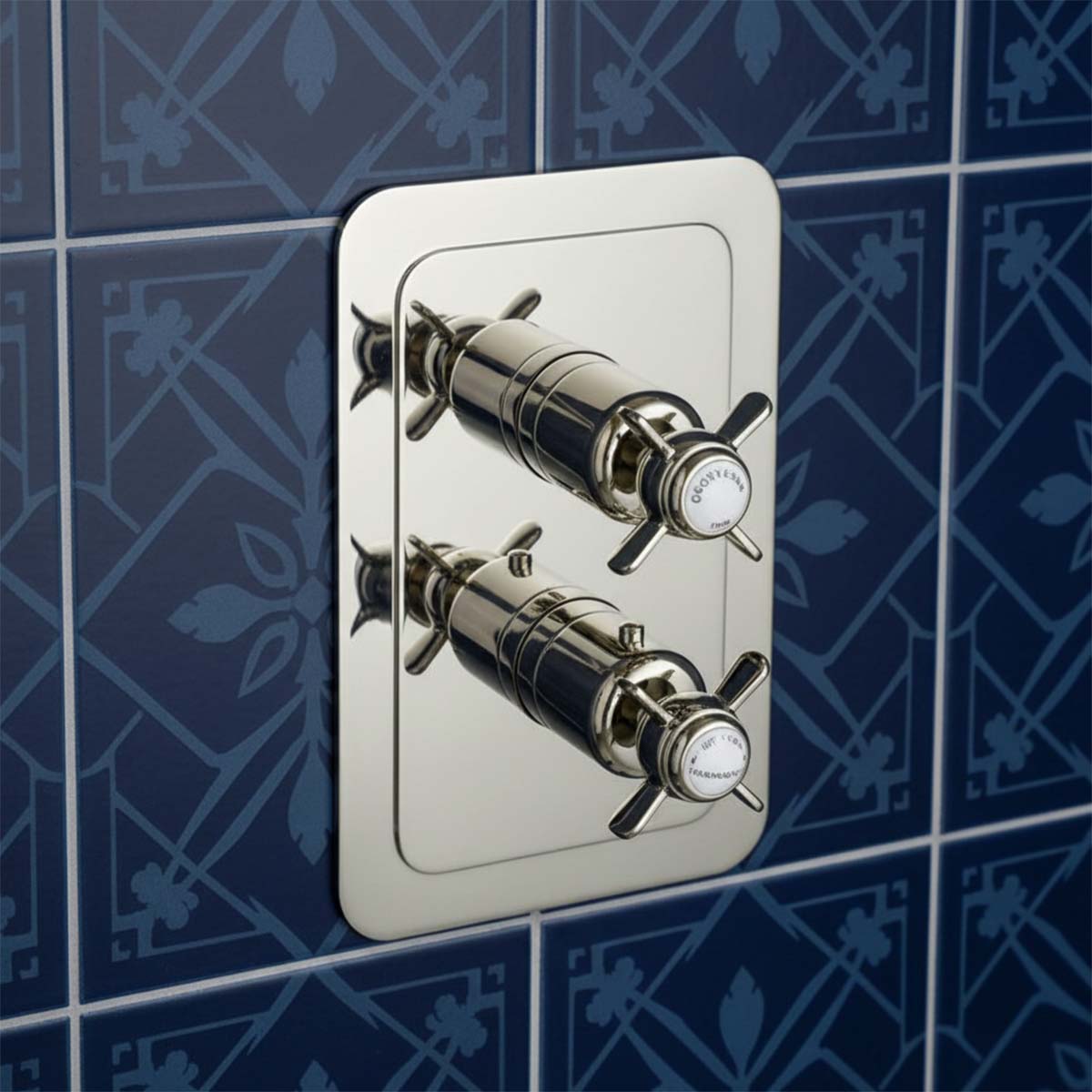 traditional style 2 way concealed shower valve - brushed nickel 