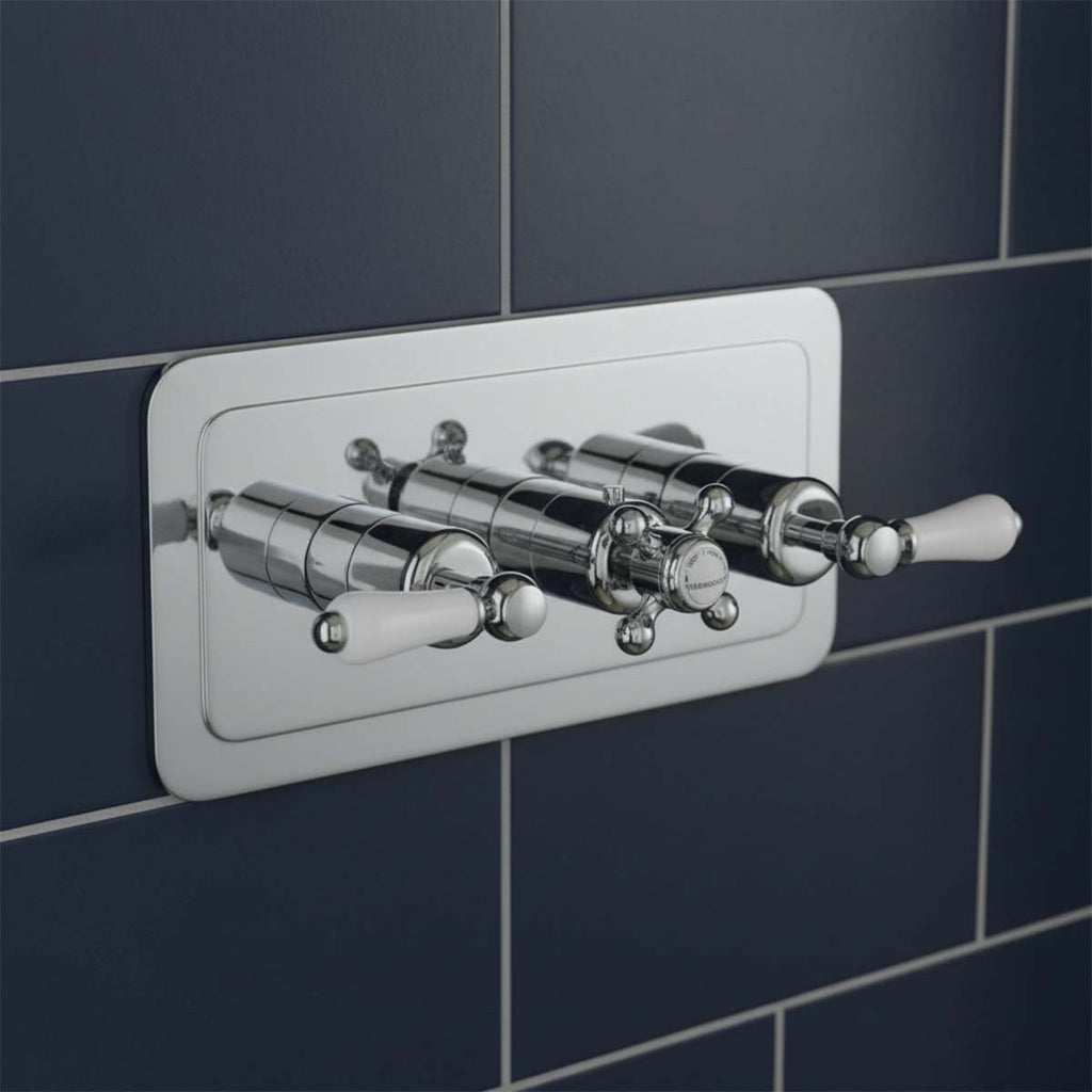 traditional two way shower valve landscape with lever handles