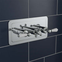 traditional two way shower valve landscape with lever handles