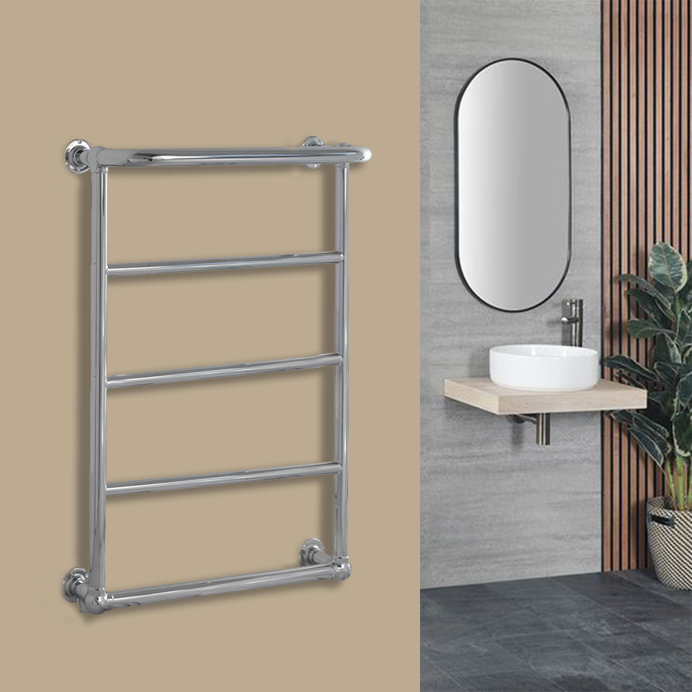 Chrome traditional Victorian towel rail radiator