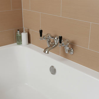 traditional  wall mounted bath filler tap - chrome Main image