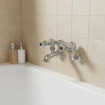 traditional wall mounted bath filler tap  chrome  Main image