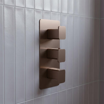 triple control concealed shower valve - bronze  Main image