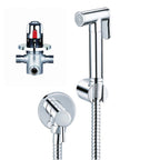 Thermostatic Bidet Douche Spray Kit with Angle Valve - chrome