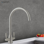 twin lever kitchen mixer tap