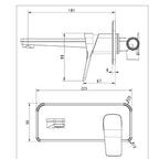 two hole wall mounted basin tap technical details