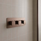 two outlets concealed shower valve control - bronze 