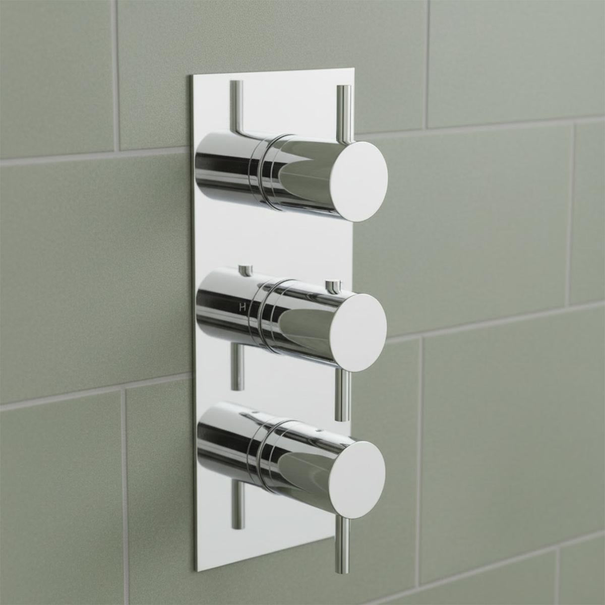 two outlets concealed thermostatic shower valve 