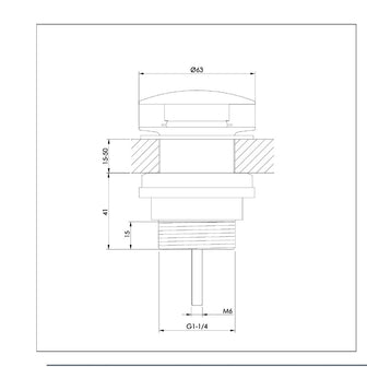 Universal Basin Waste With Freeflow Or Click Clack - Brushed Stainless Steel Secondary image