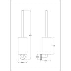 wall-mounted toilet brush holder -technical details