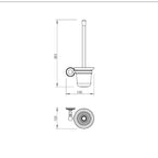 wall hung toilet brush holder