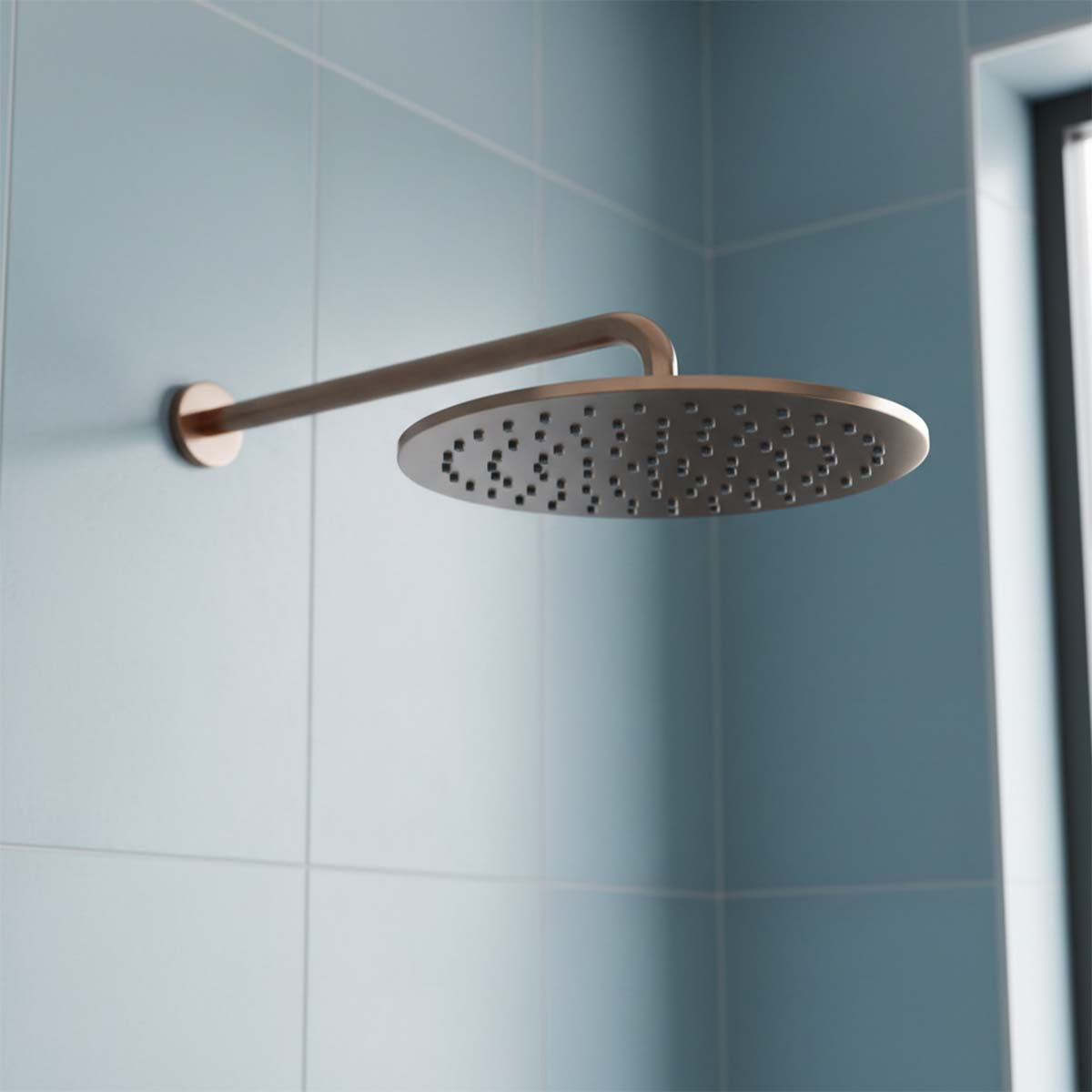 wall mount shower arm - brushed bronze