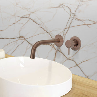 brushed bronze wall mounted tap Main image