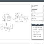 wall mounted basin mixer technical drawing-tapron