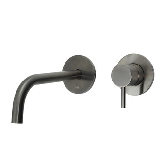 Black Single Lever Wall Mounted Basin Mixer Tap Secondary image