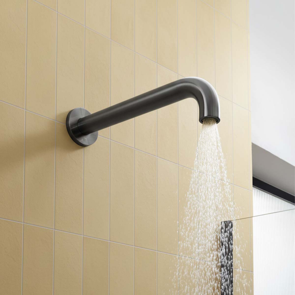 wall mounted shower head single function - gunmetal 