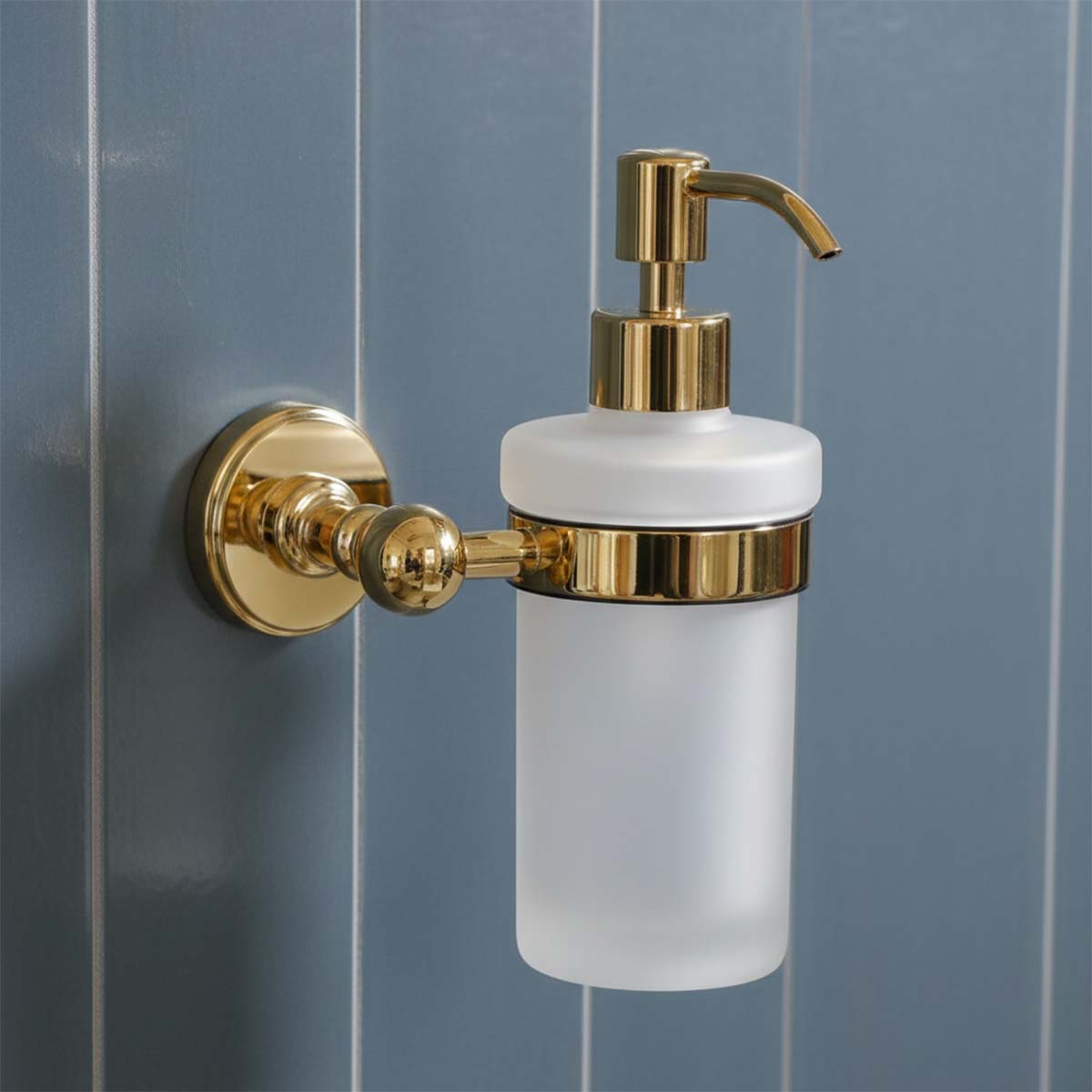 vintage soap dispenser glass