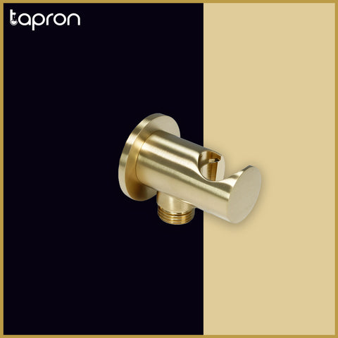 Brushed Brass Shower Outlet Elbow -Tapron