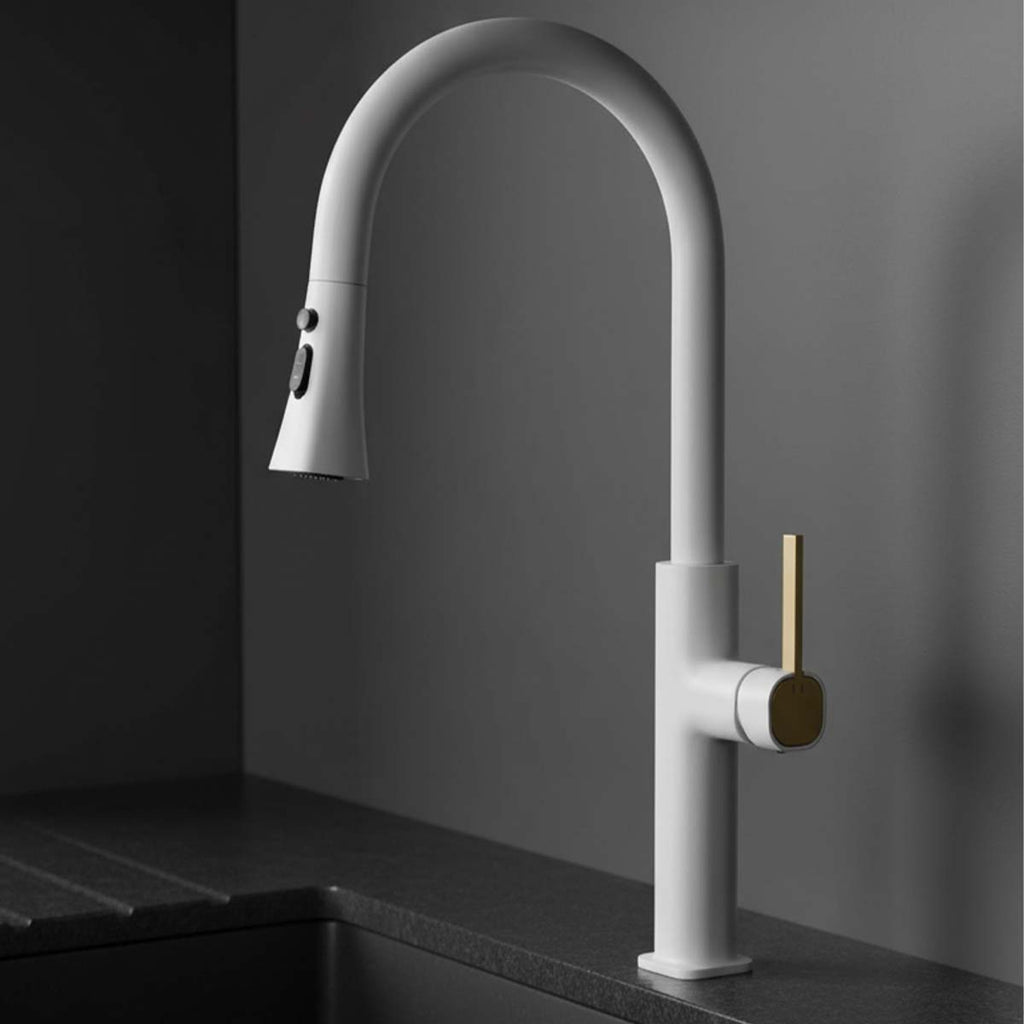white kitchen tap