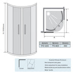 offset quadrant shower enclosure - tapron