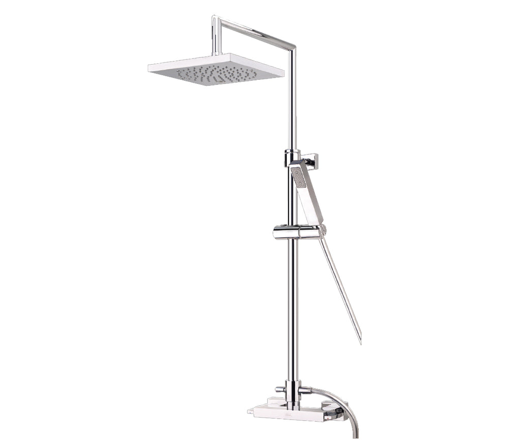 Shower Riser with Adjustable Shower Head and Shower Handset