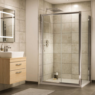 Sliding Shower Enclosure - 1950mm Height x 8mm Glass Panel Secondary image