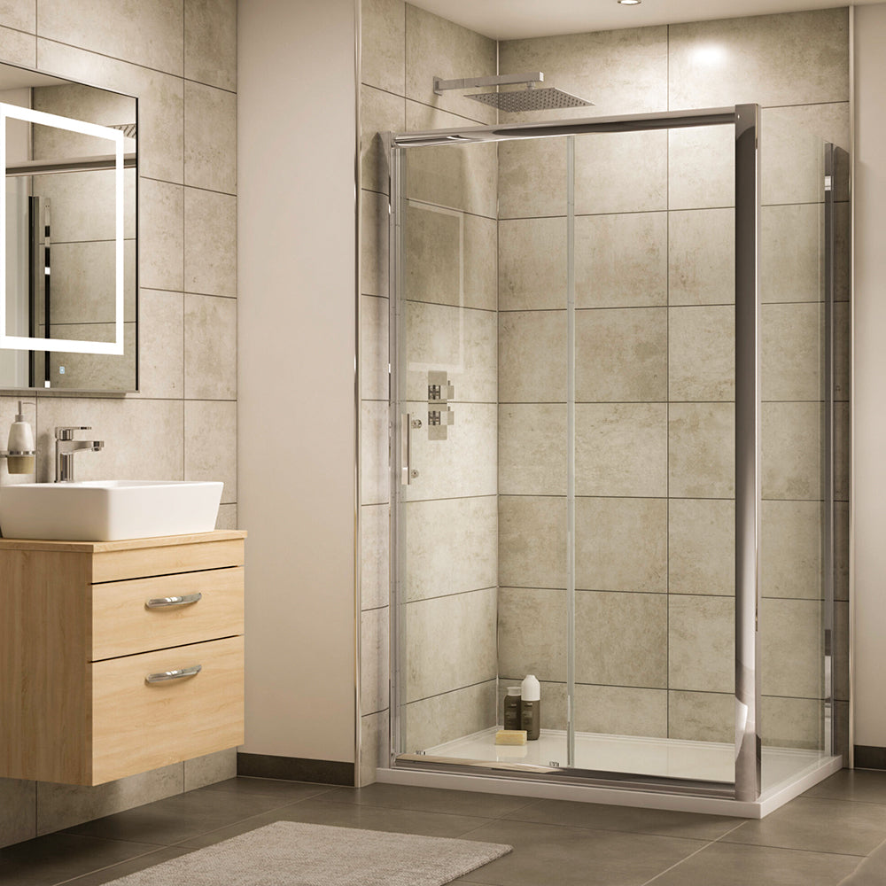 sliding glass shower enclosure  - tapron