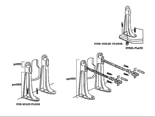 Support Brackets for Wall Hung Toilets and Bidet