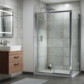 Sliding Door Shower Enclosure - 1950mm Height, 8mm Glass Panels Secondary image