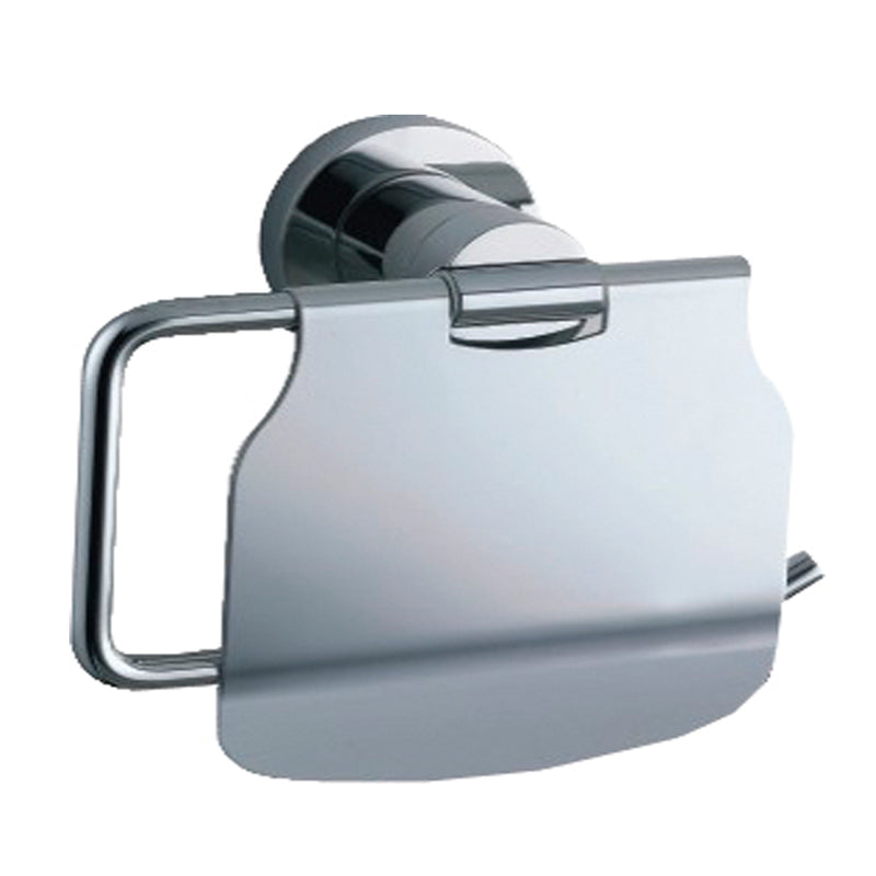 toilet roll holder with a lid
