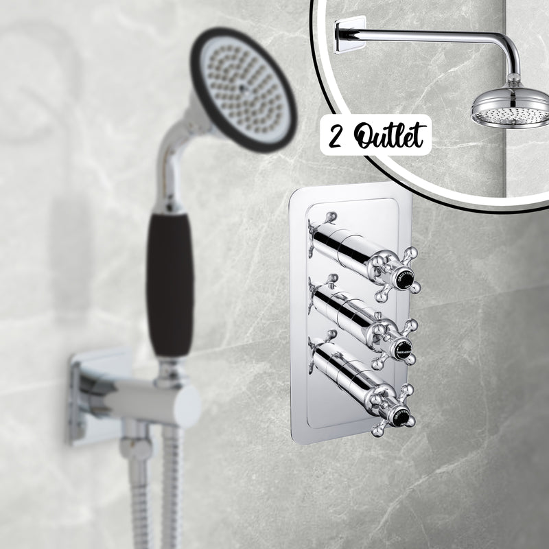 2-Outlet Shower Valve - Chrome Traditional Elegance & Superior Functionality