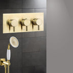 2 Outlet Thermostatic Concealed Shower Valve with Designer Handle 