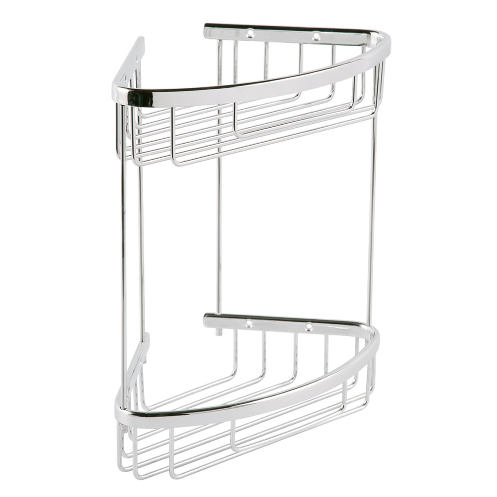 Twin Triangle Corner Shelf Basket