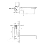 basin mixer tap technical drawing tapron