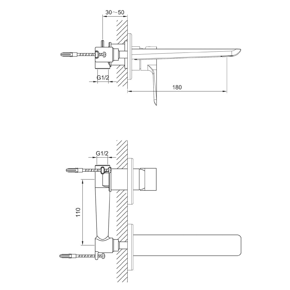 basin mixer tap technical drawing tapron