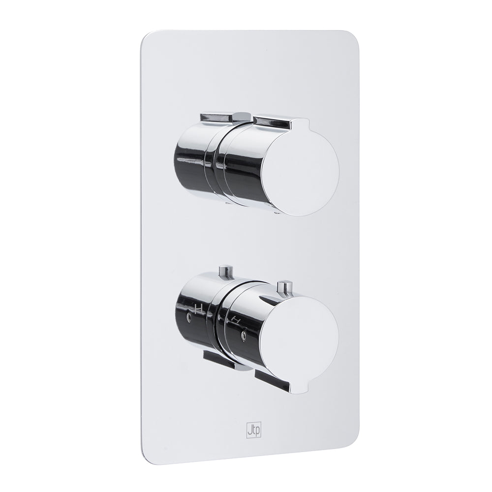 Thermostatic Concealed 2 Outlet Shower Valve - Vertical